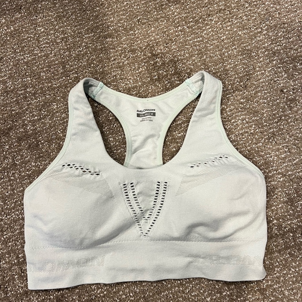 Salomon Light Blue Sports Bra